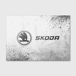 Холст прямоугольный Skoda - white gradient по-горизонтали, цвет: 3D-принт — фото 2