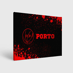 Холст прямоугольный Porto - red gradient по-горизонтали, цвет: 3D-принт