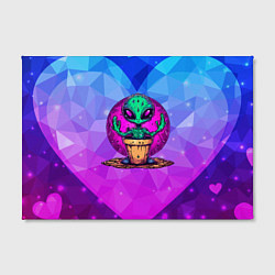 Холст прямоугольный Кактус в виде инопланетянина, цвет: 3D-принт — фото 2