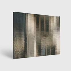 Холст прямоугольный Размытые серо-бежевые полосы, цвет: 3D-принт