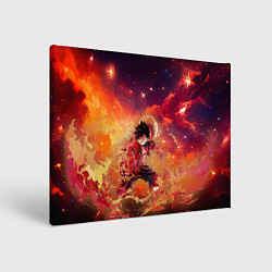 Холст прямоугольный Fire Luffy - One Piece, цвет: 3D-принт