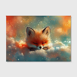 Холст прямоугольный Лисенок спит на облаке, цвет: 3D-принт — фото 2