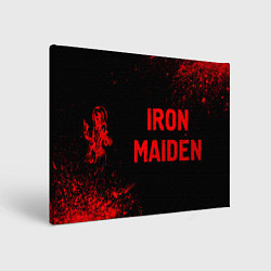 Холст прямоугольный Iron Maiden - red gradient по-горизонтали, цвет: 3D-принт