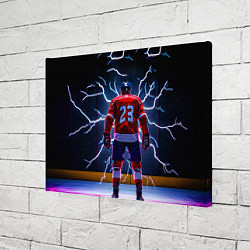 Холст прямоугольный Хоккеист и молния, цвет: 3D-принт — фото 2