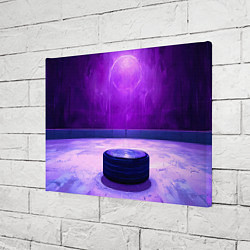 Холст прямоугольный Шайба в фиолетовом, цвет: 3D-принт — фото 2