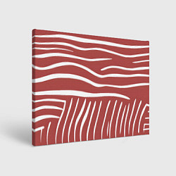 Холст прямоугольный Полоски красной зебры, цвет: 3D-принт