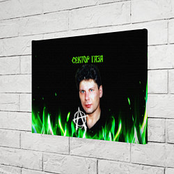 Холст прямоугольный Сектор газа зеленый огонь, цвет: 3D-принт — фото 2