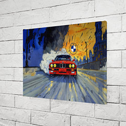 Холст прямоугольный Красная BMW на скорости, цвет: 3D-принт — фото 2