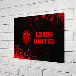Холст прямоугольный Leeds United - red gradient по-горизонтали, цвет: 3D-принт — фото 2