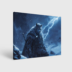 Холст прямоугольный Волк повелитель молний, цвет: 3D-принт