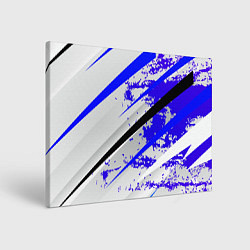 Холст прямоугольный Color white blue, цвет: 3D-принт