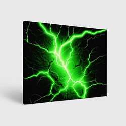Холст прямоугольный Color green black, цвет: 3D-принт