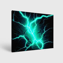 Холст прямоугольный Color light blue black, цвет: 3D-принт