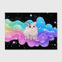 Холст прямоугольный Inzoi кошечка волнистая радуга, цвет: 3D-принт — фото 2