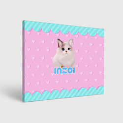 Холст прямоугольный Inzoi с кошечкой, цвет: 3D-принт
