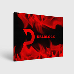 Холст прямоугольный Deadlock - red gradient по-горизонтали, цвет: 3D-принт