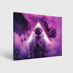 Холст прямоугольный Космонавт и фиолетовый космос, цвет: 3D-принт
