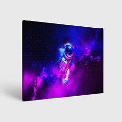 Холст прямоугольный Космонавт среди облаков, цвет: 3D-принт