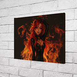 Холст прямоугольный Горячая пиро архонт Мавуика - Genshin Impact, цвет: 3D-принт — фото 2