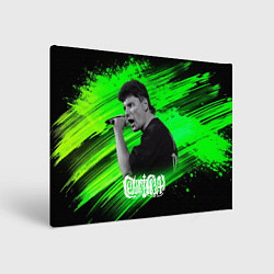 Холст прямоугольный Юрий Хой с микрофоном, цвет: 3D-принт