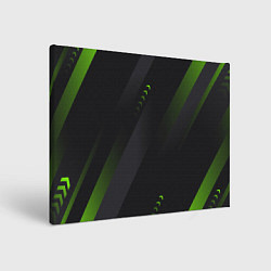 Холст прямоугольный Color black green, цвет: 3D-принт