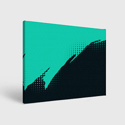 Холст прямоугольный Color black light blue, цвет: 3D-принт