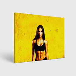 Холст прямоугольный Фитоняшка в желтом, цвет: 3D-принт