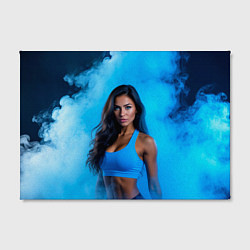 Холст прямоугольный Фитоняшка в синем дыму, цвет: 3D-принт — фото 2