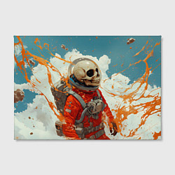 Холст прямоугольный Скелет в облаках из космоса, цвет: 3D-принт — фото 2