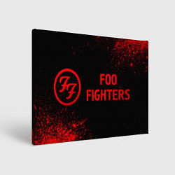 Холст прямоугольный Foo Fighters - red gradient по-горизонтали, цвет: 3D-принт
