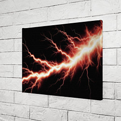 Холст прямоугольный Lightning red, цвет: 3D-принт — фото 2
