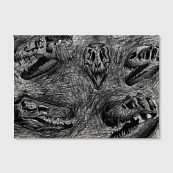 Холст прямоугольный Черепа динозавров - эскиз, цвет: 3D-принт — фото 2