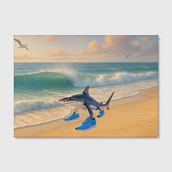 Холст прямоугольный Тралалеро тралала мем, цвет: 3D-принт — фото 2