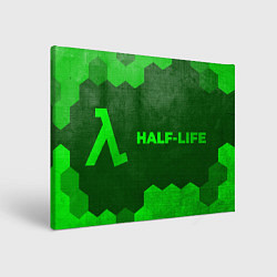 Холст прямоугольный Half-Life - green gradient по-горизонтали, цвет: 3D-принт