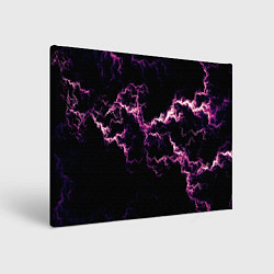 Холст прямоугольный Lightning pink glow, цвет: 3D-принт