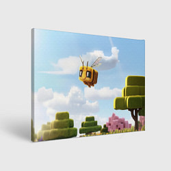 Холст прямоугольный Пчёлка - Minecraft, цвет: 3D-принт