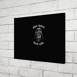 Холст прямоугольный Дарт вейдер надпись тёмная сторона, цвет: 3D-принт — фото 2