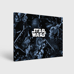 Холст прямоугольный Star wars персонажи из звездных войн, цвет: 3D-принт