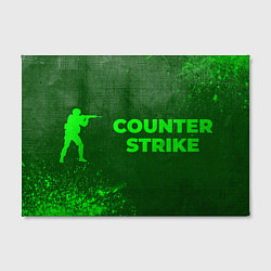 Холст прямоугольный Counter Strike - green gradient по-горизонтали, цвет: 3D-принт — фото 2