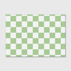 Холст прямоугольный Квадраты зелёные, цвет: 3D-принт — фото 2