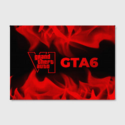 Холст прямоугольный GTA6 - red gradient по-горизонтали, цвет: 3D-принт — фото 2