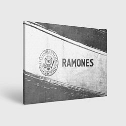Холст прямоугольный Ramones - white gradient по-горизонтали, цвет: 3D-принт