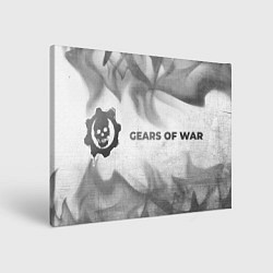 Холст прямоугольный Gears of War - white gradient по-горизонтали, цвет: 3D-принт