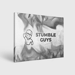 Холст прямоугольный Stumble Guys - white gradient по-горизонтали, цвет: 3D-принт