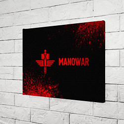 Холст прямоугольный Manowar - red gradient по-горизонтали, цвет: 3D-принт — фото 2