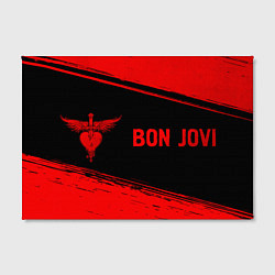 Холст прямоугольный Bon Jovi - red gradient по-горизонтали, цвет: 3D-принт — фото 2