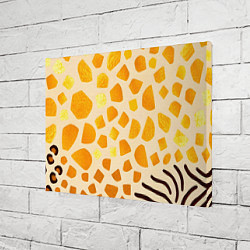 Холст прямоугольный Золотистые пятна жирафа, цвет: 3D-принт — фото 2