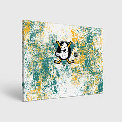 Холст прямоугольный Anaheim Ducks NHL white, цвет: 3D-принт