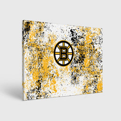 Холст прямоугольный Boston Bruins NHL white, цвет: 3D-принт