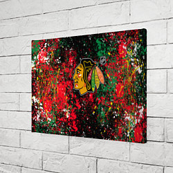 Холст прямоугольный Chicago Blackhawks NHL black, цвет: 3D-принт — фото 2